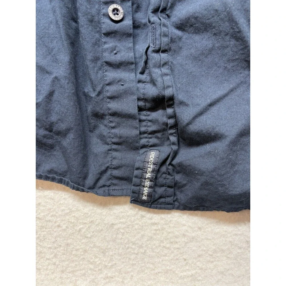 Industrial Exchange Men's Long Sleeve Shirt Size XL Blue Button Up 100% Cotton